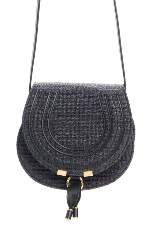 Chloé Small Marcie Woven Crossbody Bag in Black at Nordstrom | Nordstrom