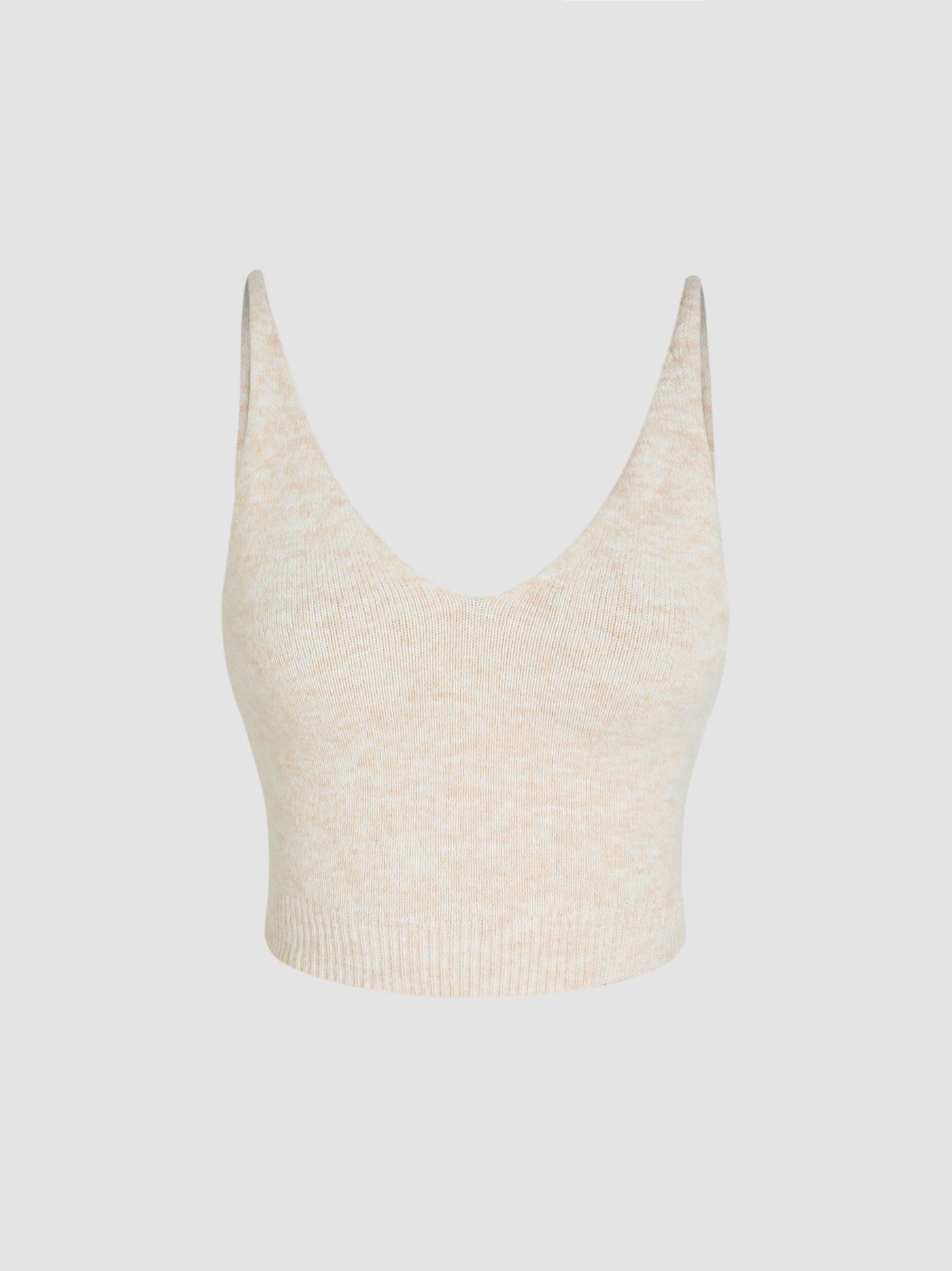 Recycled Fabric Solid Knitted Tank Top | Cider