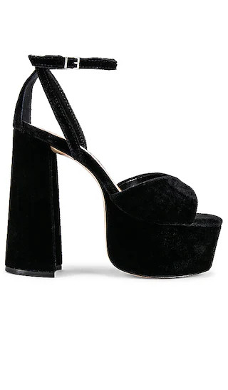 Aryia Platform Sandal in Black | Revolve Clothing (Global)