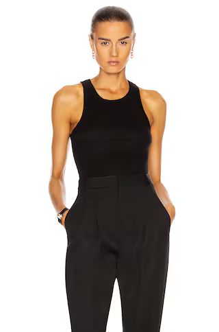 Enza Costa for FWRD Supima Bold Sheath Tank in Black | FWRD | FWRD 