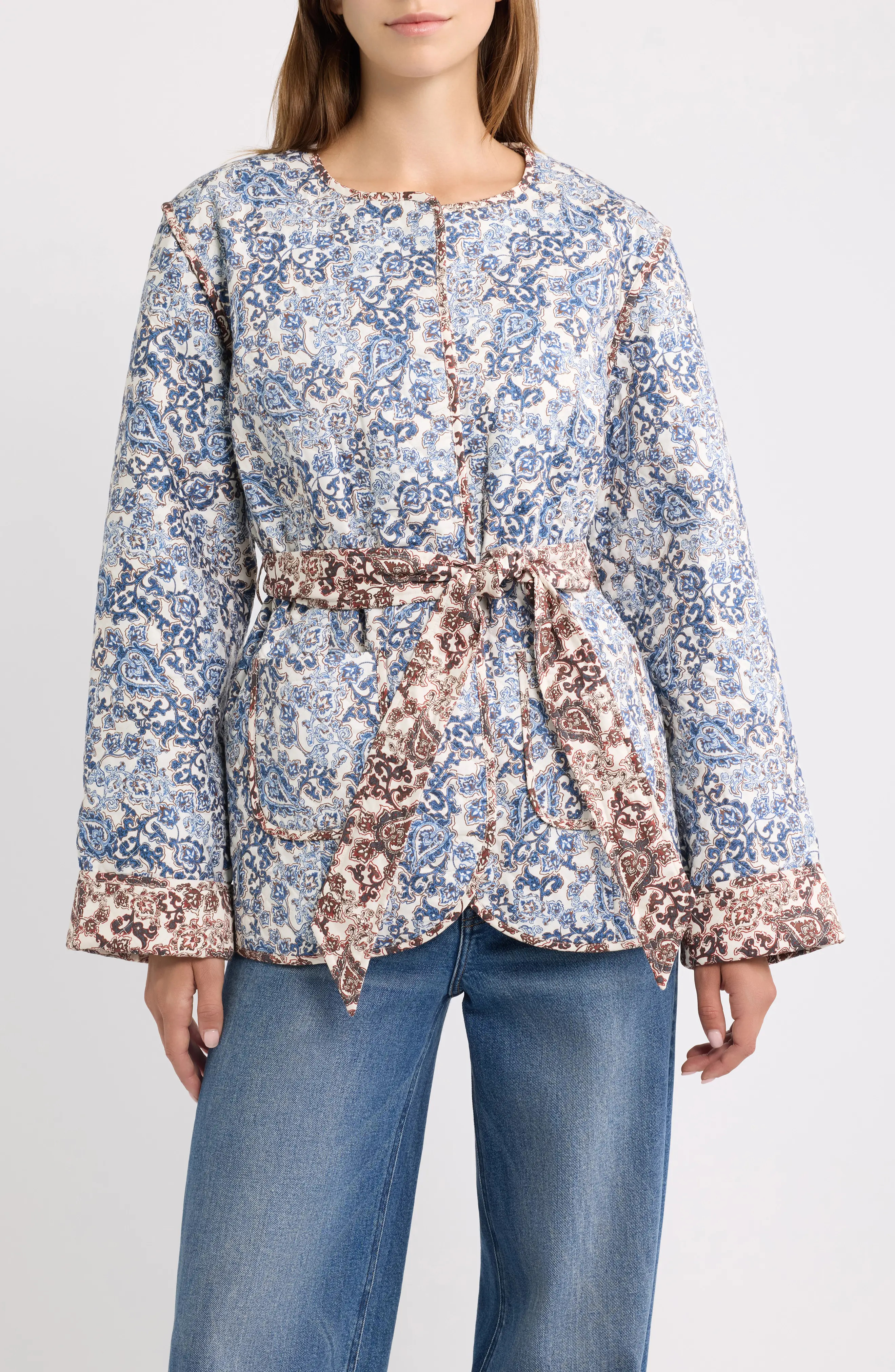 Hill House Home Quilted Belted Jacket (Women) | Nordstrom | Nordstrom