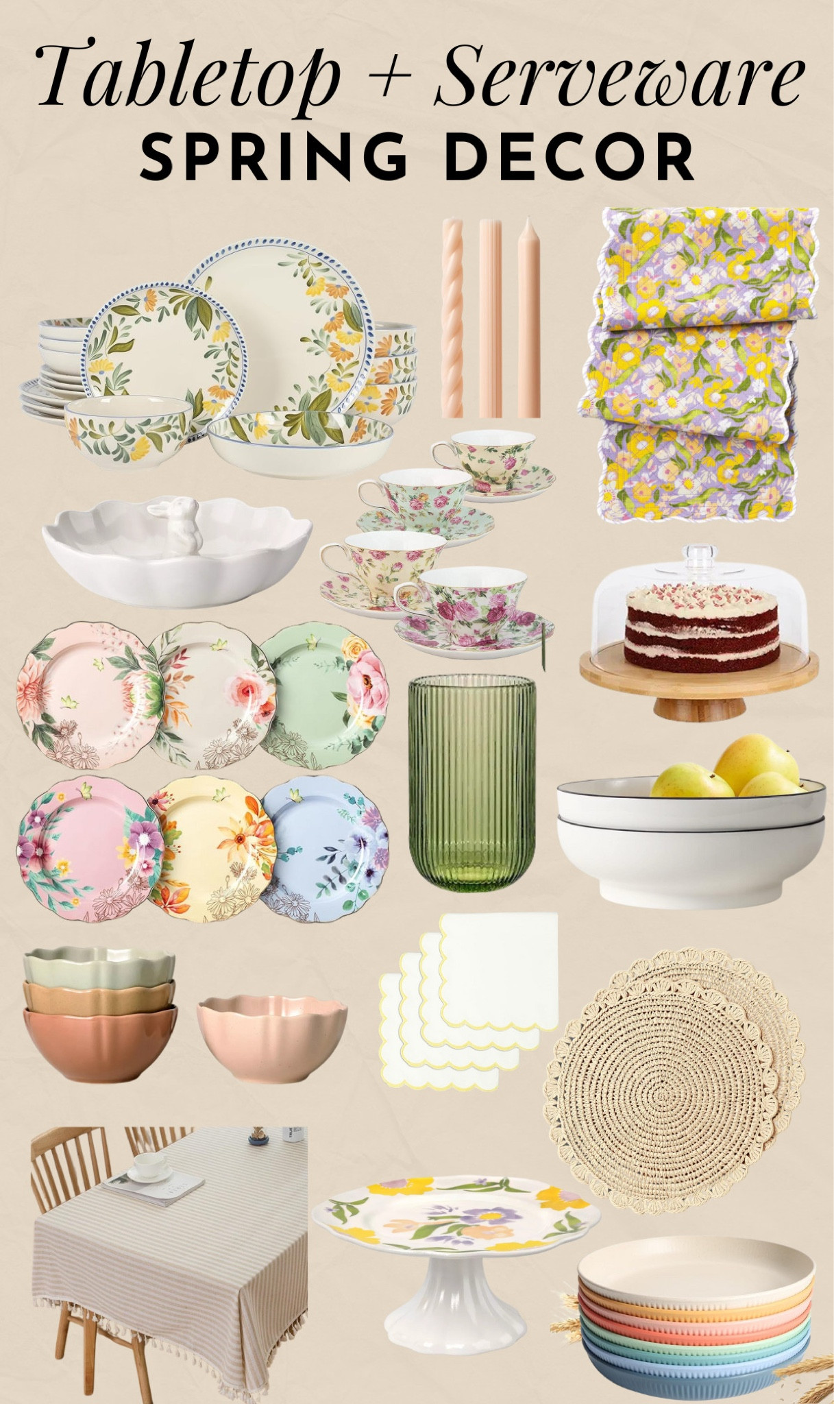 Tabletop and serving dishes for spring !! 

#LTKHome #LTKSeasonal #LTKSpringSale