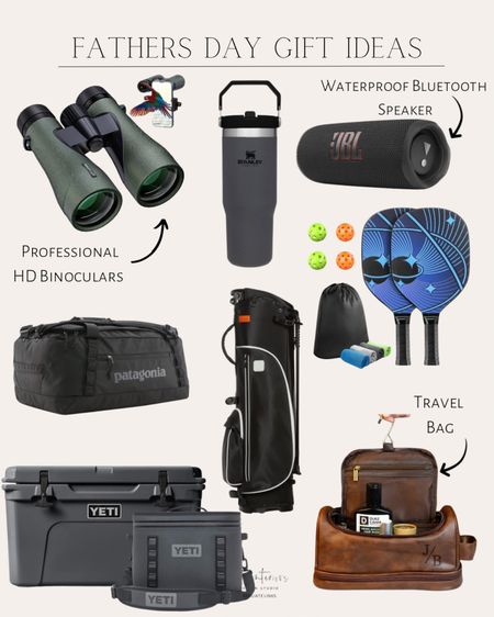 Fathers Day Gift Ideas 
Professional HD binoculars / Stanley cup / waterproof Bluetooth speaker / duffel bag / travel bag / pickleball paddles / yeti soft cooler / 

#LTKGiftGuide #LTKMens