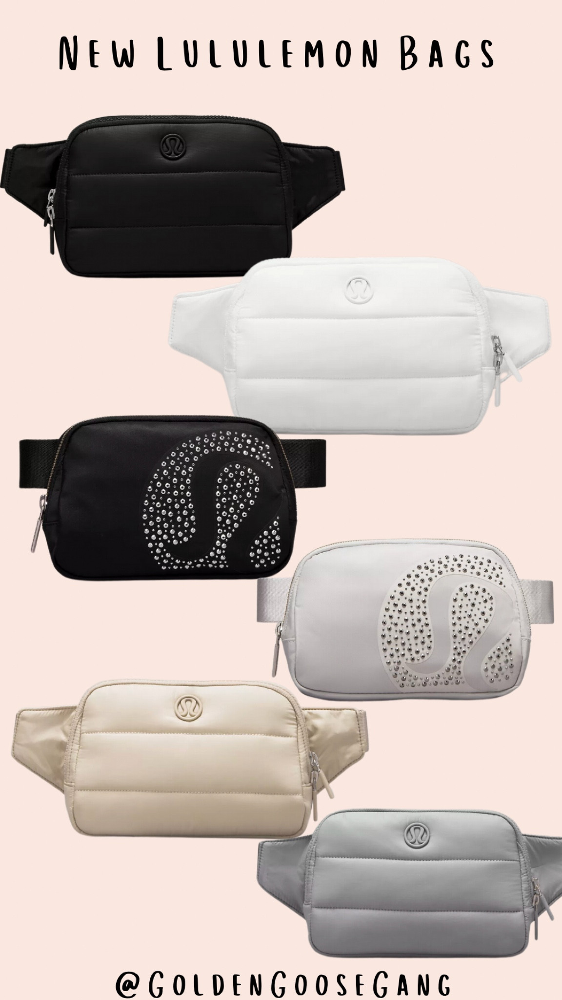 lululemon everywhere belt bag 1l studded Glitter- Black Designed for Casual Studded Everywhere Belt Bag |
