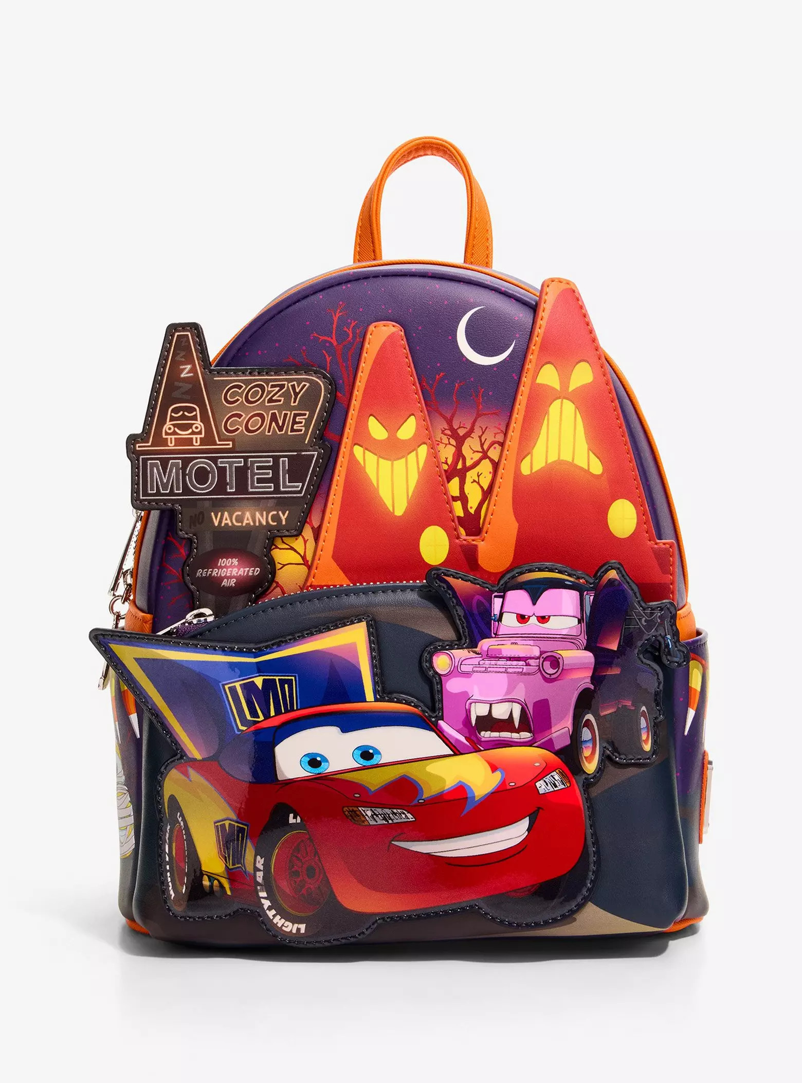 Loungefly Disney Pixar Cars Halloween Costumes Glow-in-the-Dark Mini Backpack - BoxLunch Exclusiv... | BoxLunch