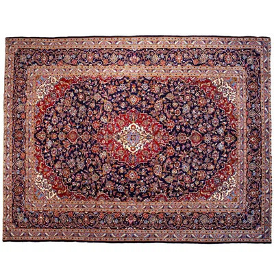 Brennah One-of-a-Kind 8'2" x 11' 1970s Area Rug in Red/Black/Purple | Wayfair North America