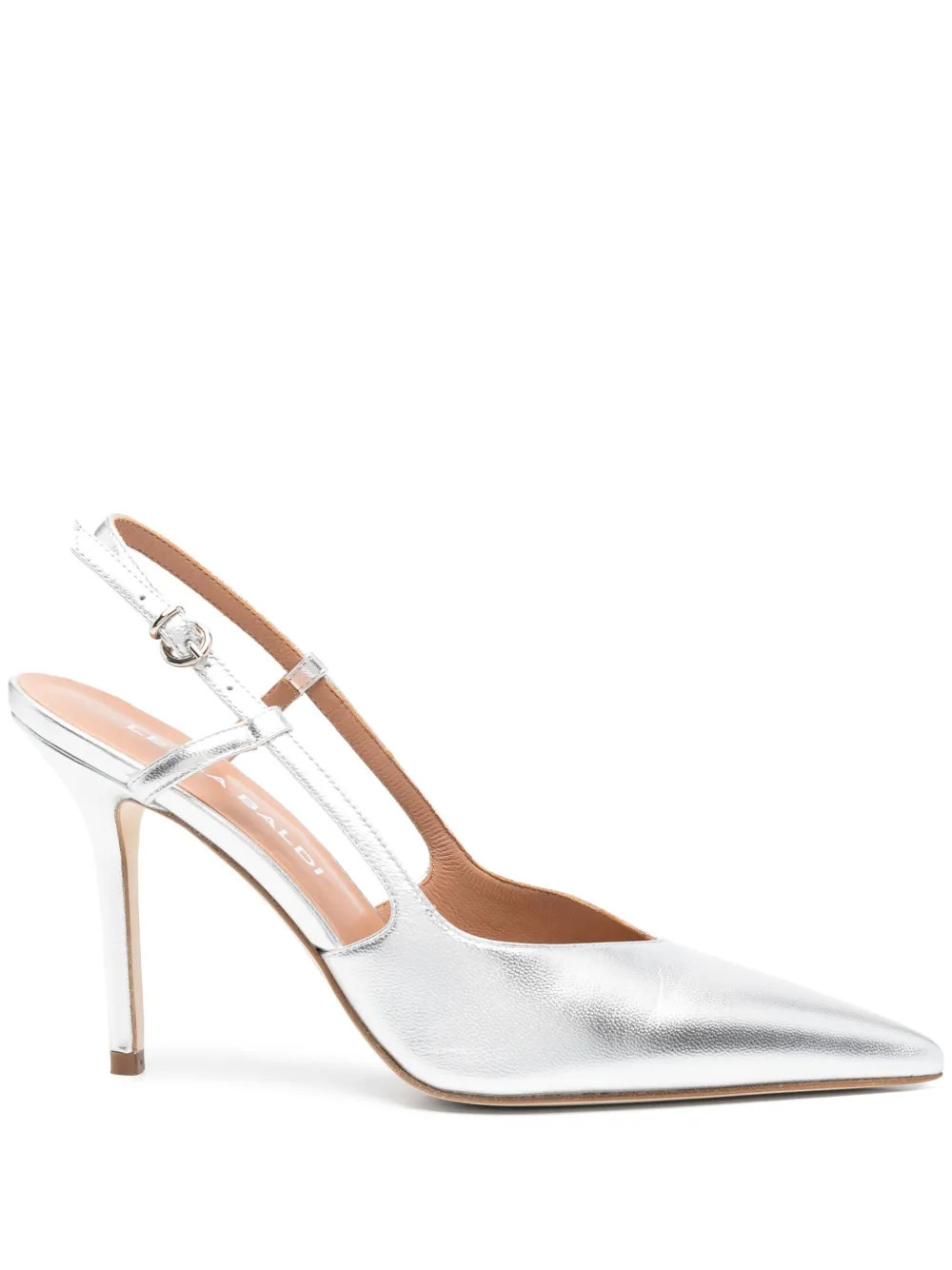 Lella Baldi 100mm metallic pumps - Silver | Farfetch Global