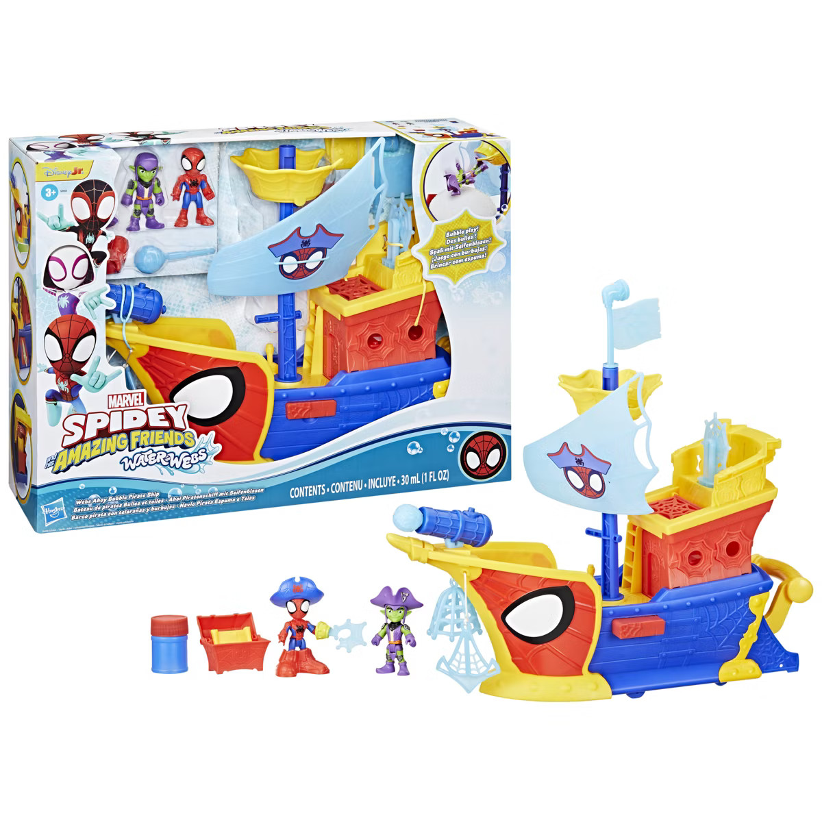 Marvel Spidey and his Amazing Friends Water-Webs Webs Ahoy Bubble Pirate Ship Toy, Christmas Gift... | Target