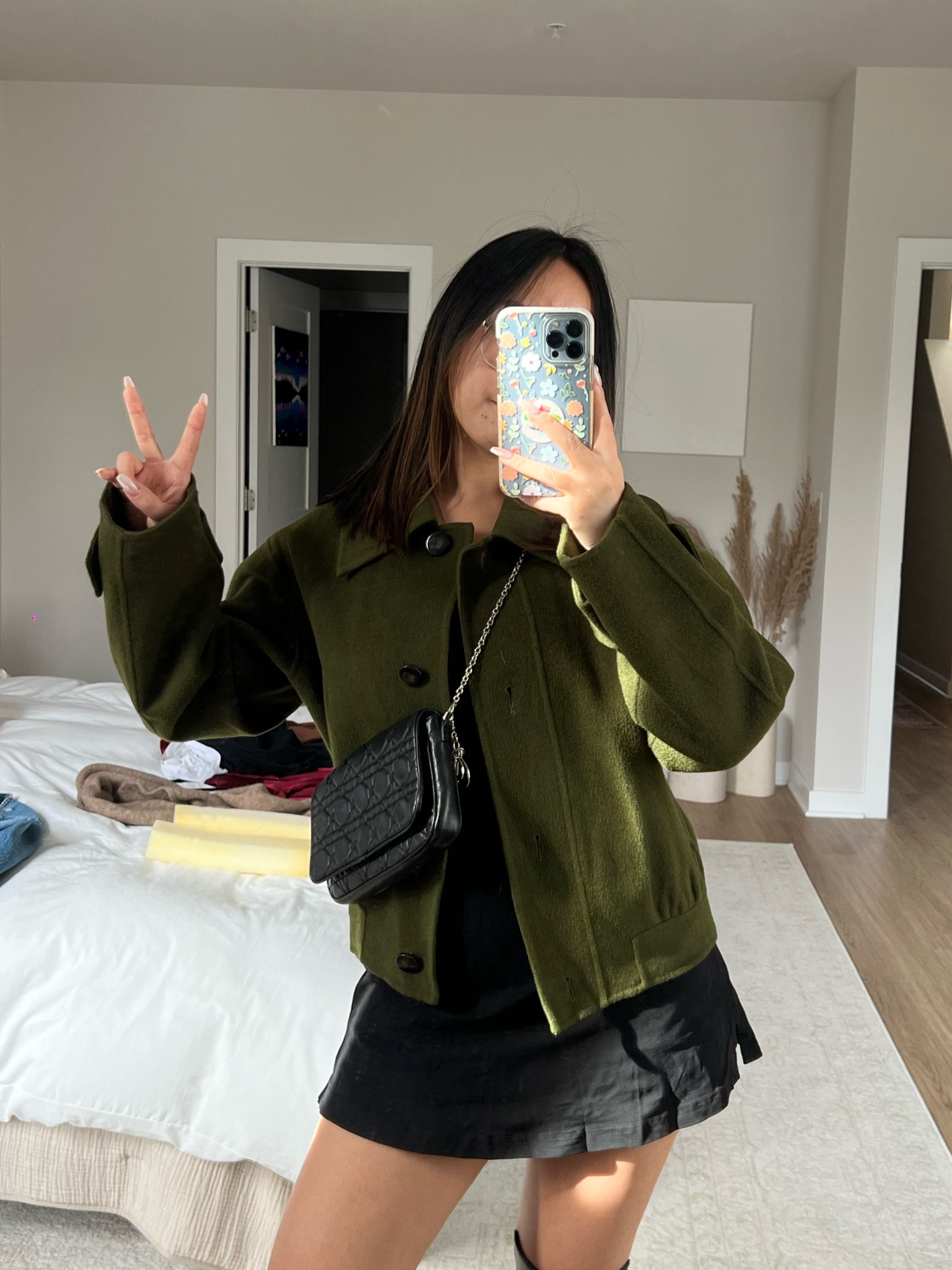 Dark green wool jacket from sezane