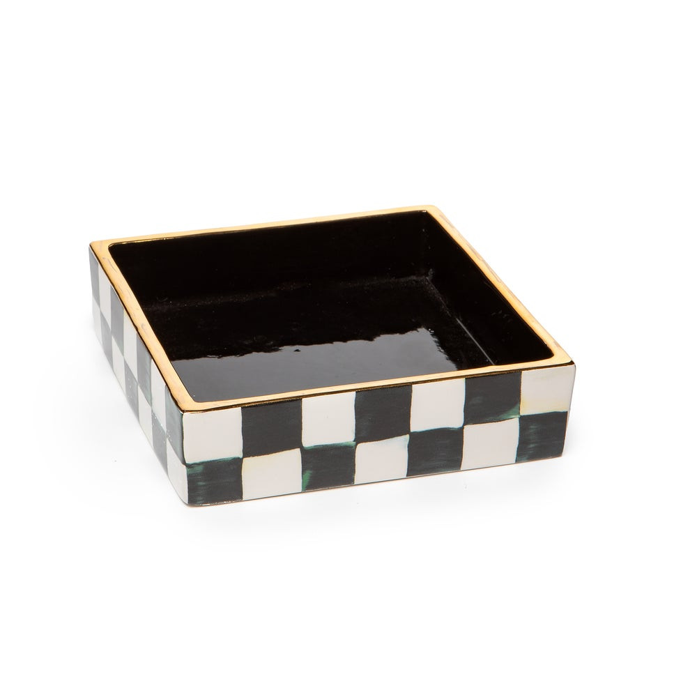 Courtly Check Cocktail Napkin Holder | MacKenzie-Childs
