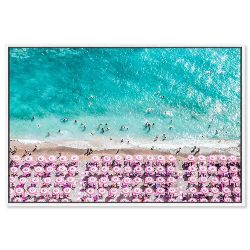 30" H x 45" W Paradise Beach Umbrellas - Graphic Art on Canvas | Wayfair North America