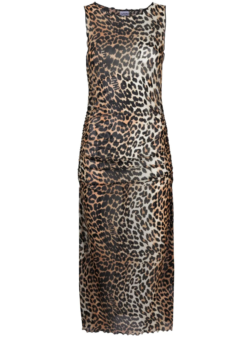 leopard-print mesh dress | Farfetch Global
