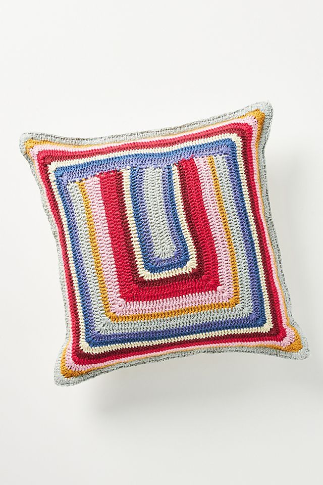 Crochet Rainbow Pillow | Anthropologie (US)