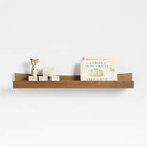 Hampshire Natural Brown Wood Kids Book Ledge Shelf + Reviews | Crate & Kids | Crate & Barrel