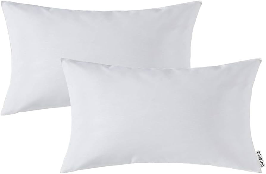 MIULEE Pack of 2 Decorative Outdoor Waterproof Pillow Covers Garden Cushion Sham Throw Pillowcase... | Amazon (US)