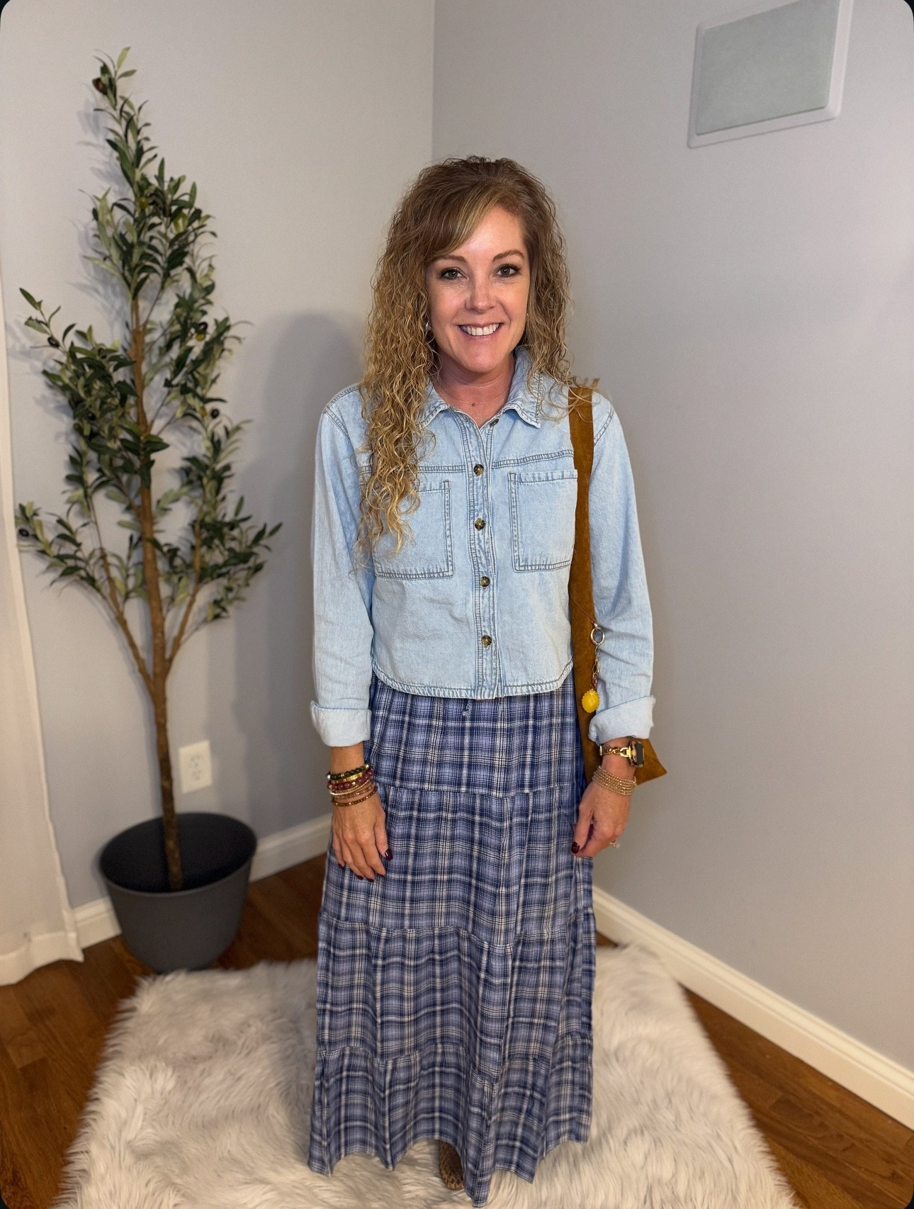 Walmart outfit / church outfit / outfit inspo / fall fashion / fall outfit 

Denim shirt- size medium 
Skirt- small, tts 


#LTKFindsUnder50 #LTKStyleTip #LTKOver40