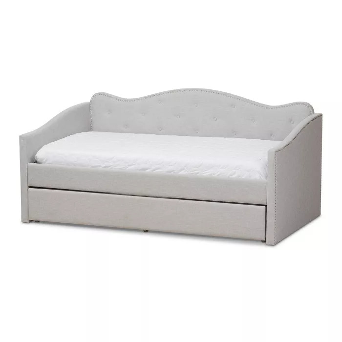 Twin Kaija Modern and Contemporary Fabric Daybed with Trundle - Baxton Studio | Target