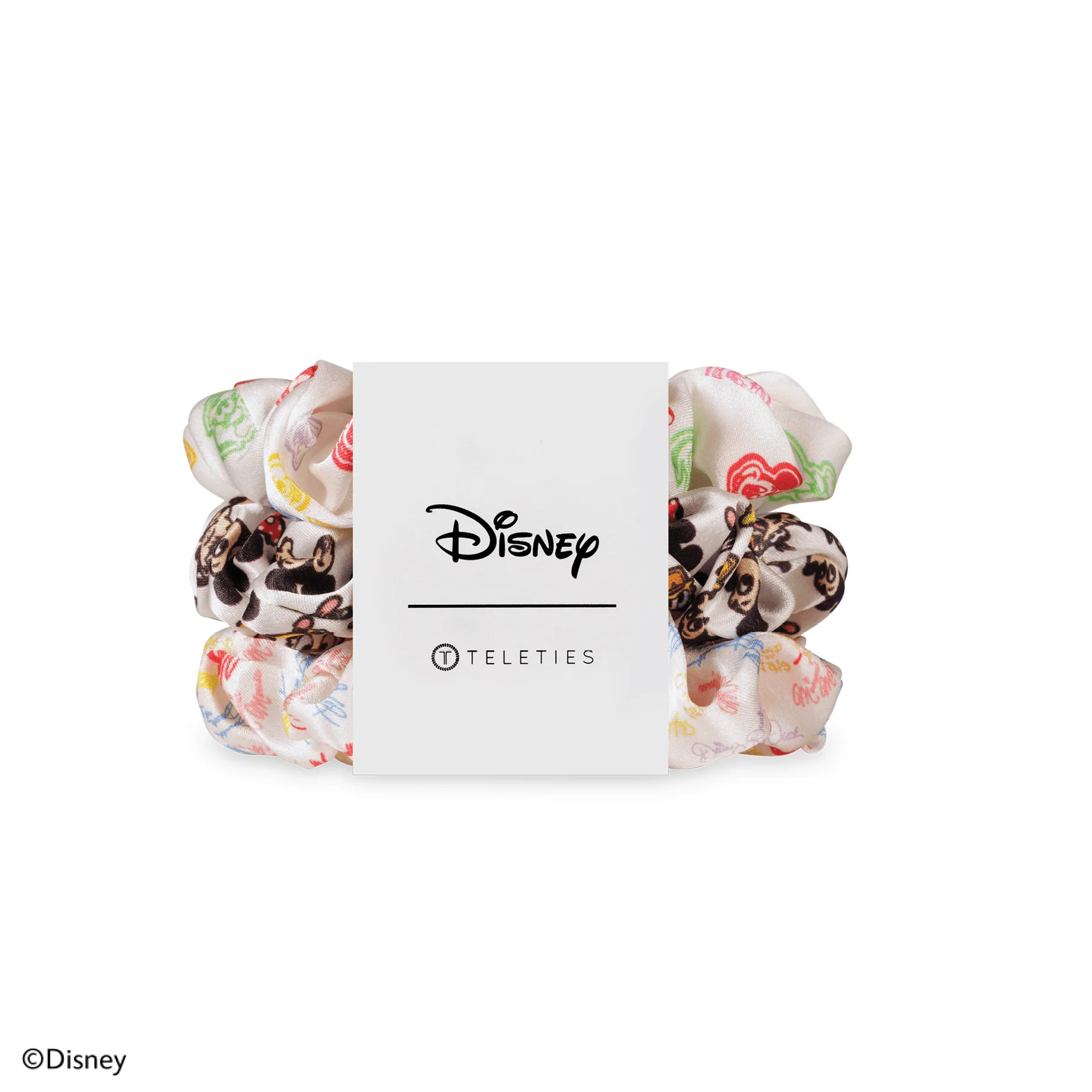 Mickey and Friends Large Silk Scrunchies | TELETIES