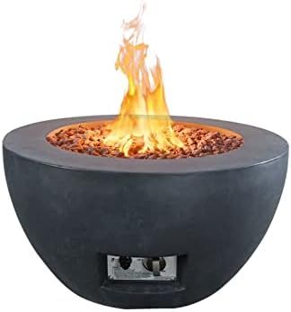 Kante 25 Inch Propane Fire Table, 50,000 BTU Large Concrete Fire Pit Table for Outdoor Garden Patio, | Amazon (US)