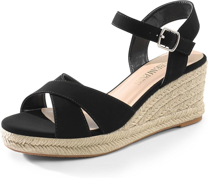 DREAM PAIRS Espadrille Dressy Wedge Sandals, Women's Platform Sandals Casual Summer, Comfortable ... | Amazon (US)