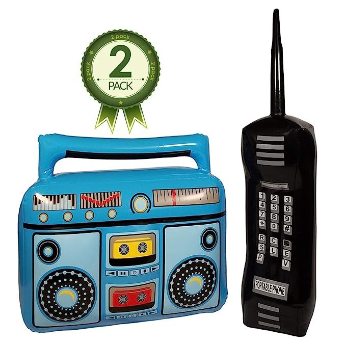NorNovelties Inflatable Boom Box & Phone – 80s & 90s Party Accessories for Men & Women - Brick ... | Amazon (US)