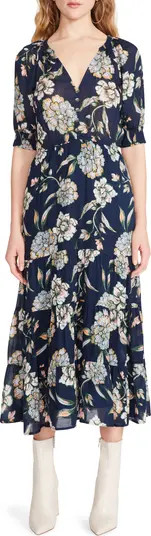 Calabasas Queen Tiered Button Front Midi Dress | Nordstrom