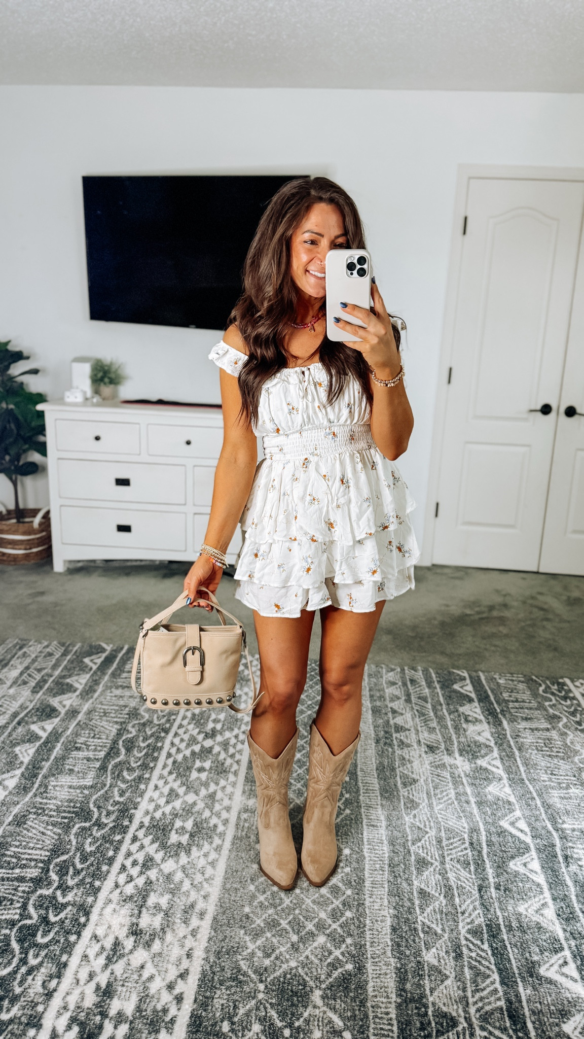 All Walmart and all so cute!! Would be a cute country concert option! I sized up half in the boots

#LTKPetite #LTKFestival #LTKootd