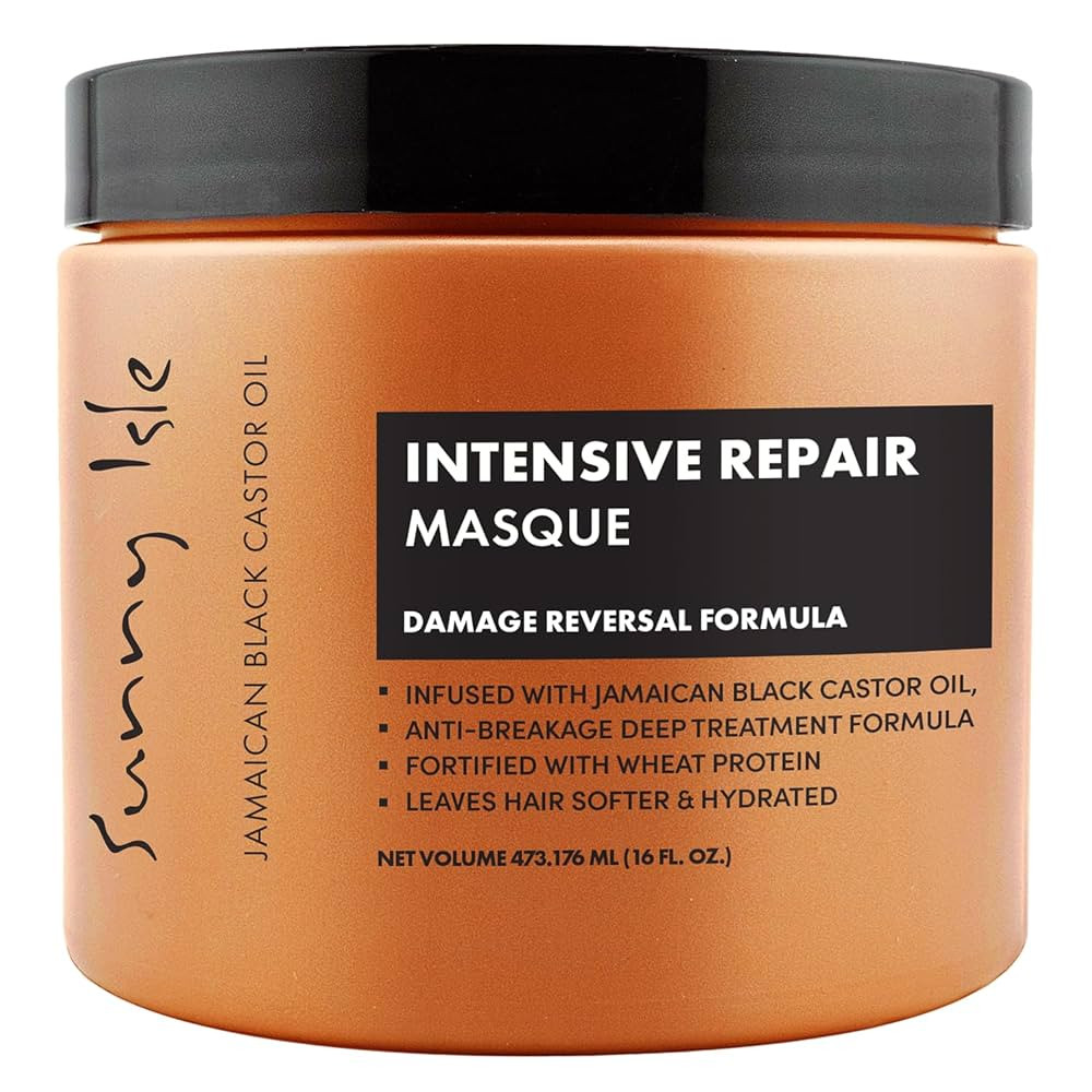 Sunny Isle Jamaican Castor Oil Intensive Repair Masque, Black, Coconut, 16 Fl Oz | Amazon (US)