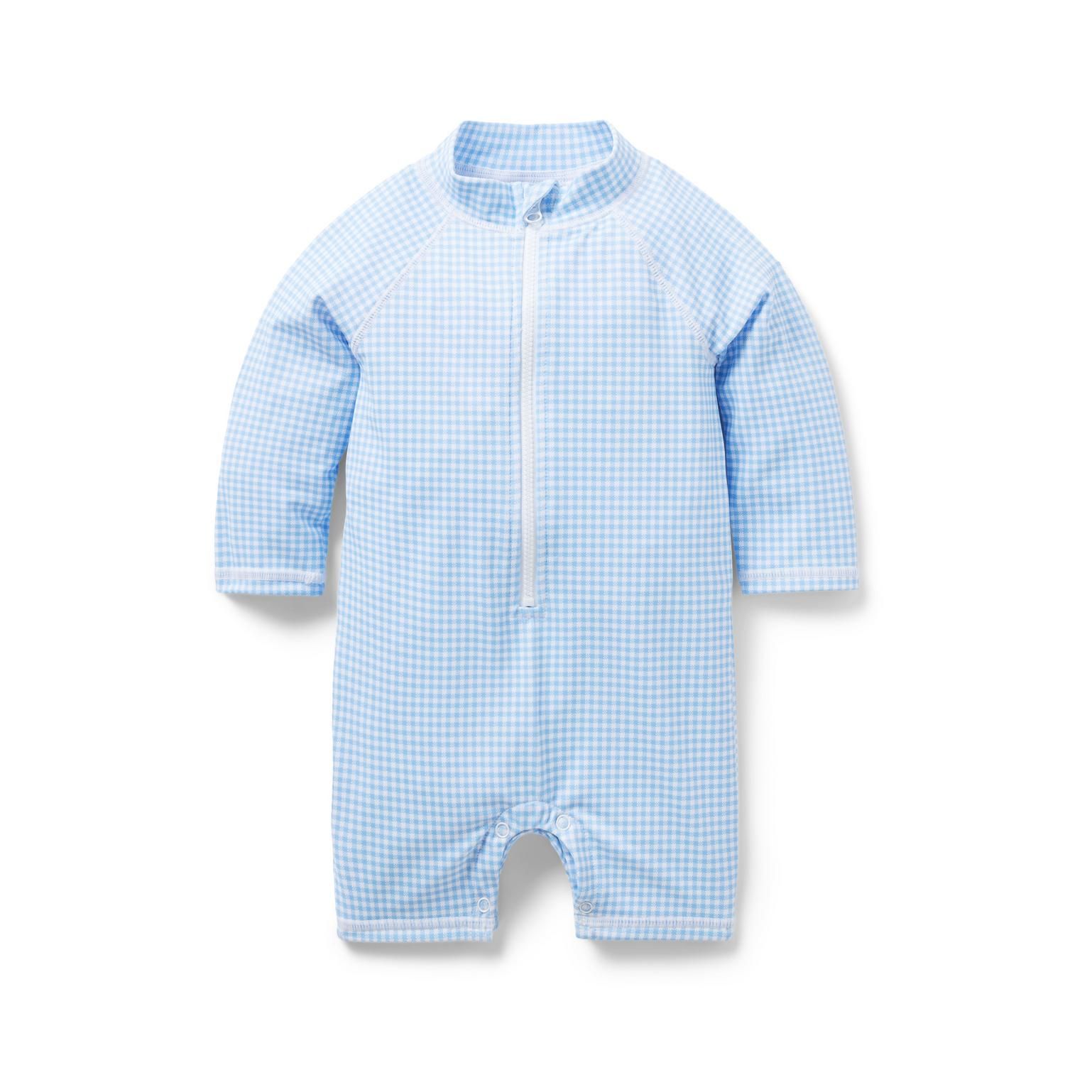 Baby Recycled Gingham Rash Guard Swimsuit | Janie and Jack