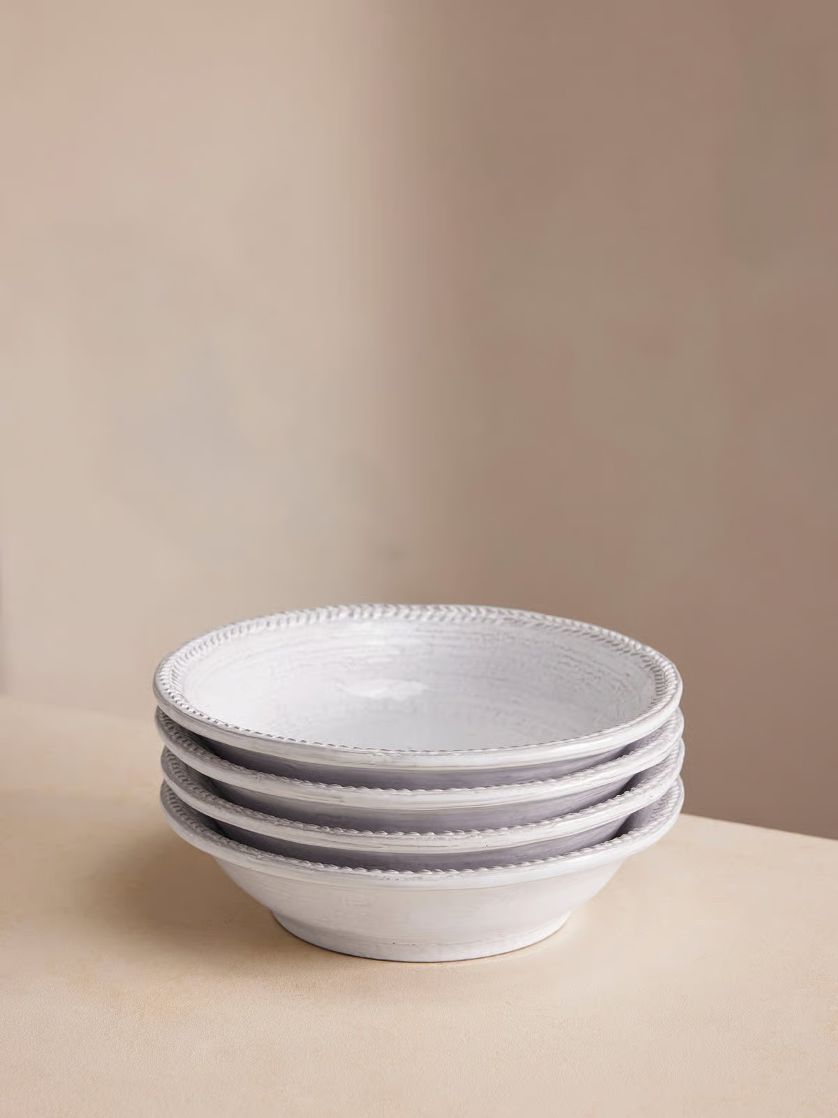 Hillcrest Pasta Bowl, White, Set of Four - Soho Home | Soho Home Ltd