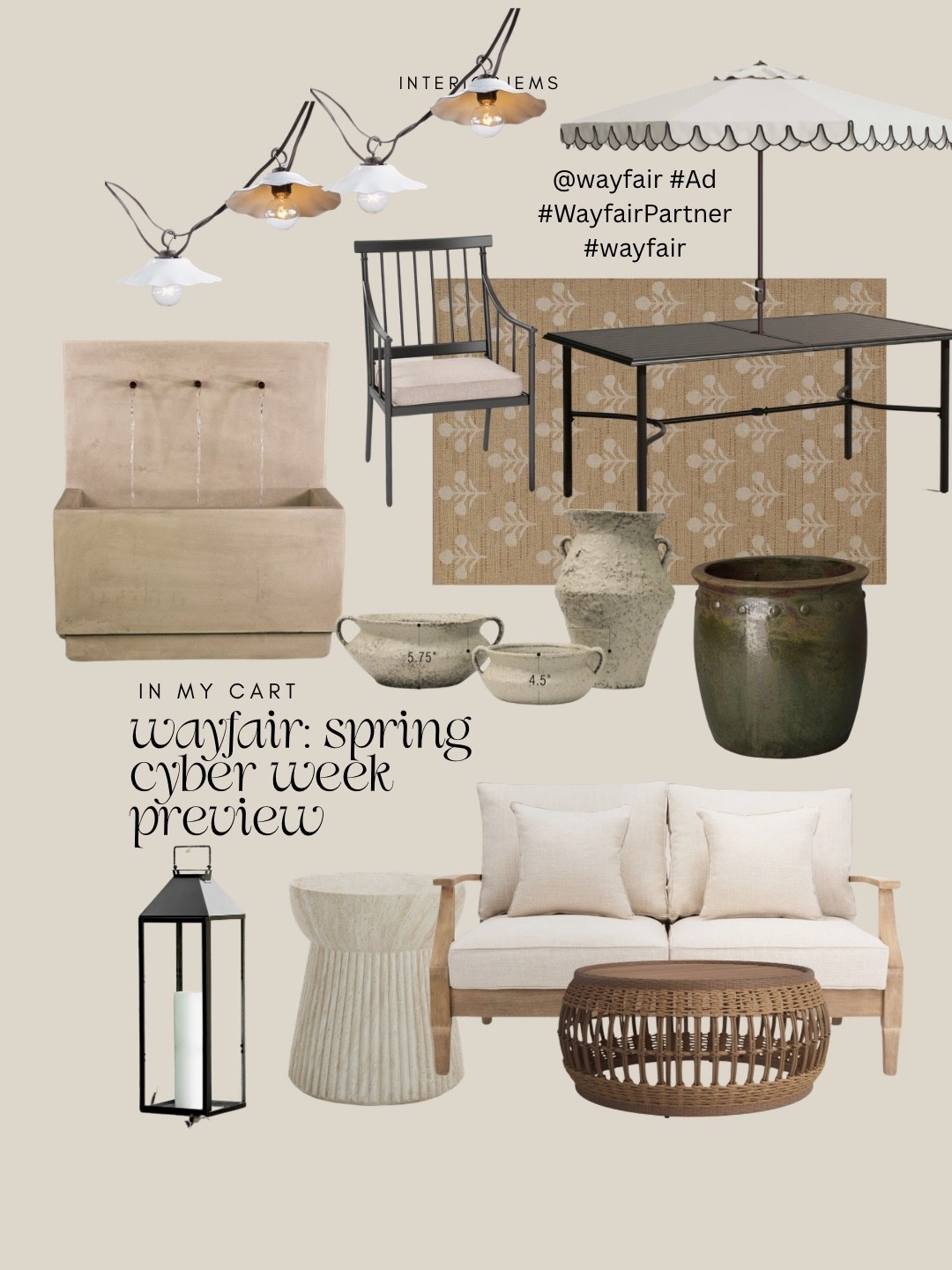 @wayfair is kicking off a Spring Cyber Week preview and there are already some incredible patio finds showing up with up to 80% off and free shipping sitewide. I rounded up a few of my favorites including this outdoor fountain (such a good designer looking piece), the outdoor sofa everyone loves, and this affordable dining chair that’s a must if you’re refreshing your patio. I also included some beautiful outdoor accessories that instantly make your space feel more styled and elevated.

#Ad #WayfairPartner #wayfair

#LTKHome #LTKSaleAlert