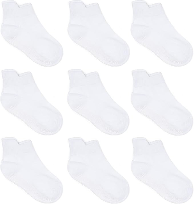 Zaples Baby Non Slip Grip Ankle Socks with Non Skid Soles for Infants Toddlers Kids Boys Girls | Amazon (US)
