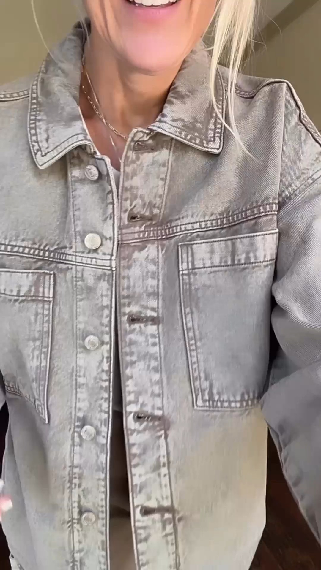This is the piece that made me stop and finally make the purchase. I love this denim-inspired jacket in the brown, almost canvas-like fabric, it’s such a versatile layer and a nice change from the usual denim jacket. I’m wearing a small.

I’d wear it over a tee or tank with jeans, trousers, or even a casual dress. One of those pieces that can make a simple outfit feel pulled together.

#LTKootd #LTKOver40 #LTKTravel
