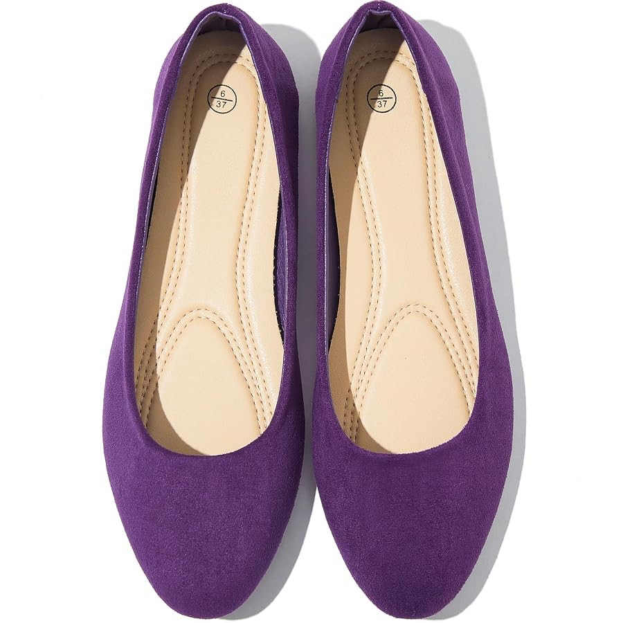 Shupua Flats for Women Round Toe Flat Shoes Dressy Black Ballet Flats Comfortable Womens Dress Sh... | Amazon (US)
