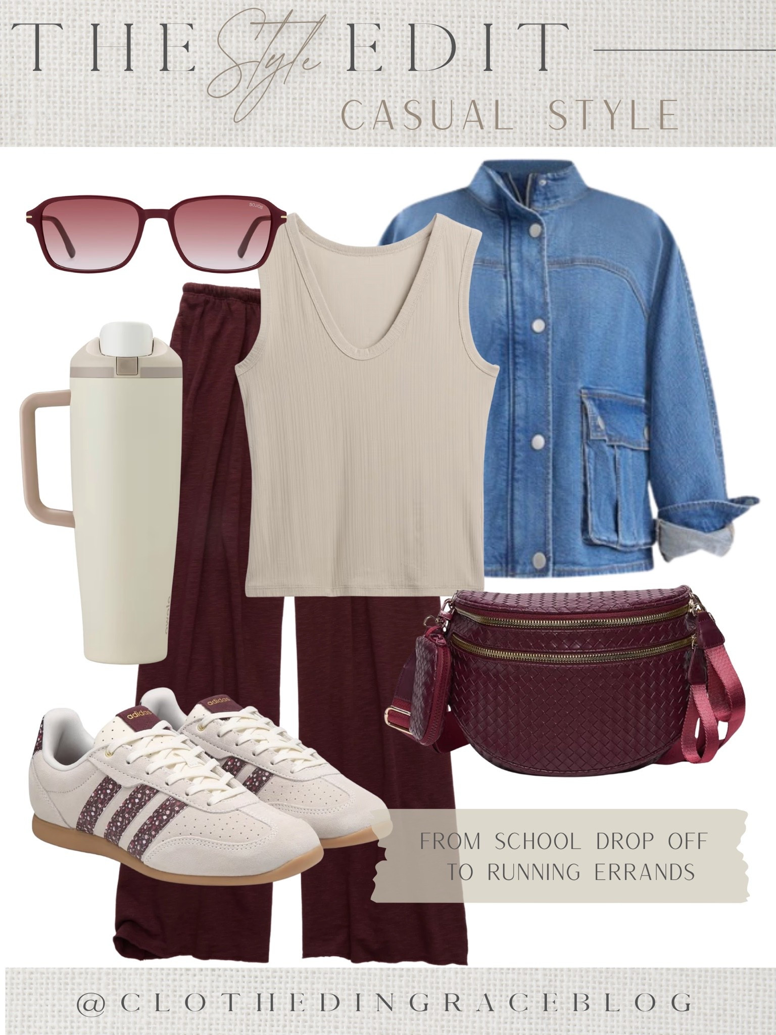 Casual style for school drop off and running errands