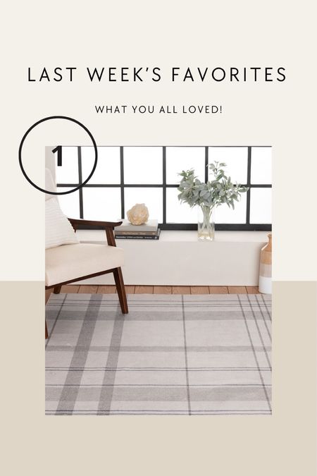 Washable plaid rug from Pottery Barn 

#LTKhome