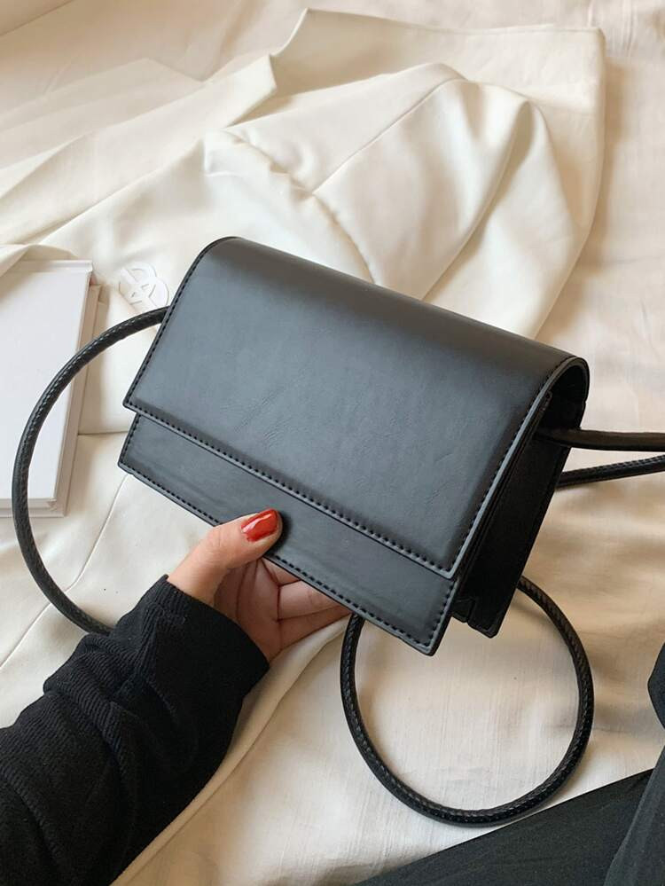 Minimalist Flap Crossbody Bag | SHEIN