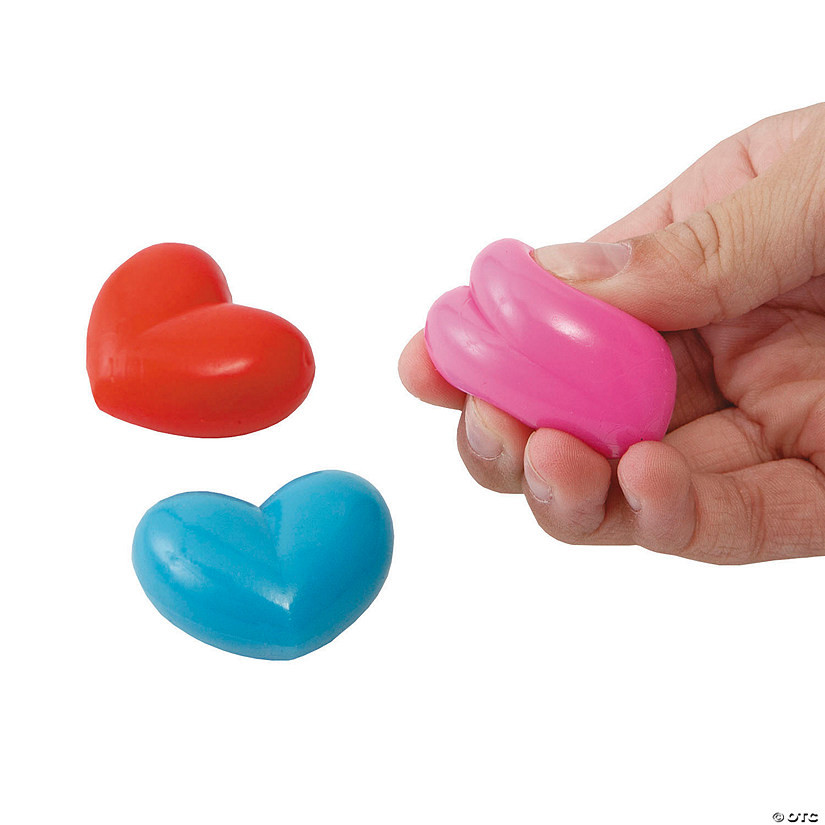 1 1/4" Bulk 48 Pc. Valentine Red, Blue & Purple Sticky Hearts | Oriental Trading Company
