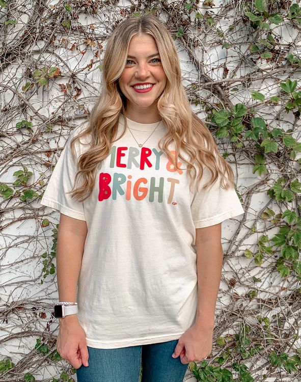 Merry & Bright Tee - Ivory | Callie Danielle