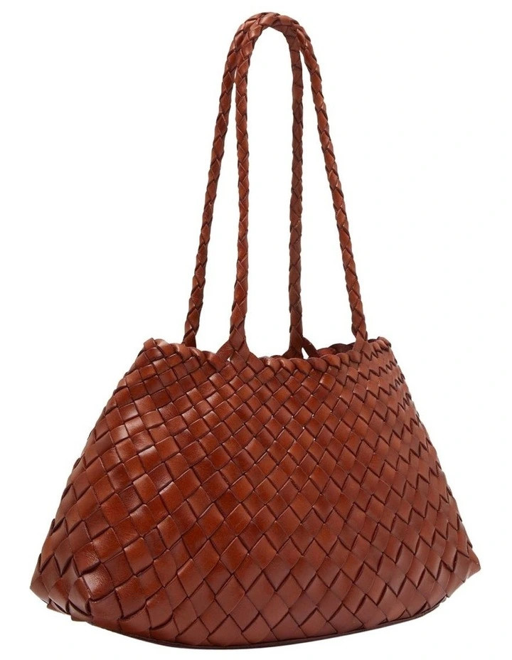 OxfordLayla Woven Leather Bag in Tan | Myer
