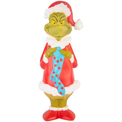 Grinch 2-ft Incandescent The Grinch with Stocking Blow Mold | Lowe's
