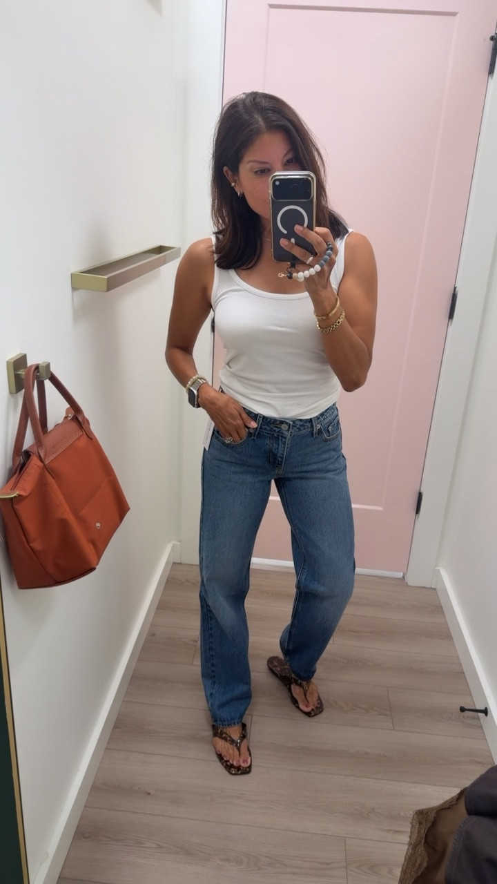 Tried a new to me style @levi 

Wearing 25 
Tank small 

Casual outfit

#LTKPetite #LTKSeasonal #LTKOver40