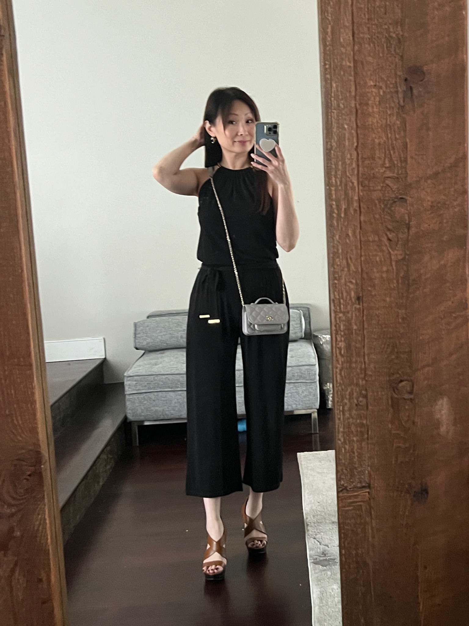 Love my black halter jumpsuit 

#LTKParties #LTKOver40 #LTKStyleTip