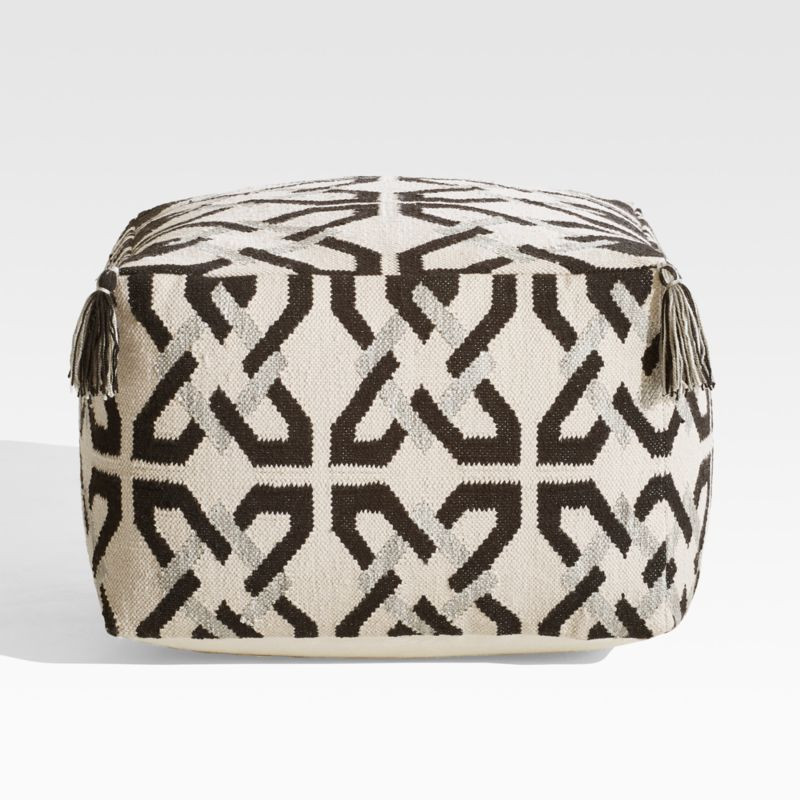 Mohave Indoor/Outdoor Pouf + Reviews | Crate & Barrel | Crate & Barrel