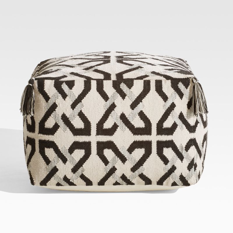 Mohave Indoor/Outdoor Pouf + Reviews | Crate and Barrel | Crate & Barrel