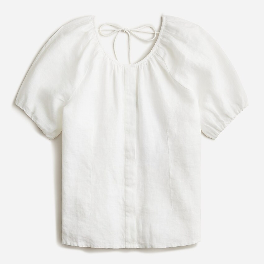 V-back linen top | J. Crew US