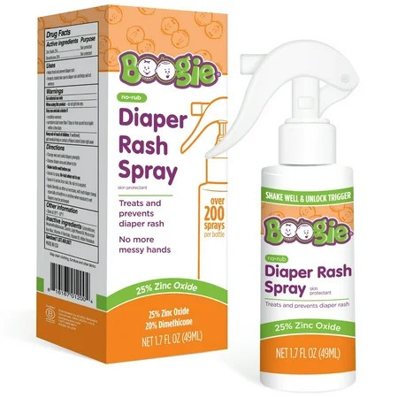 Boogie No-Rub Liquid Diaper Rash Spray with Zinc Oxide, 1.7 fl oz | Walmart (US)