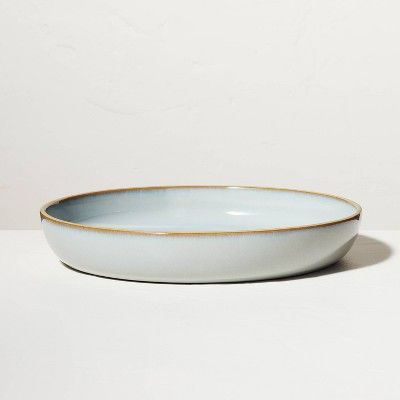 Stoneware Exposed Rim Shallow Serve Bowl - Hearth & Hand™ with Magnolia | Target
