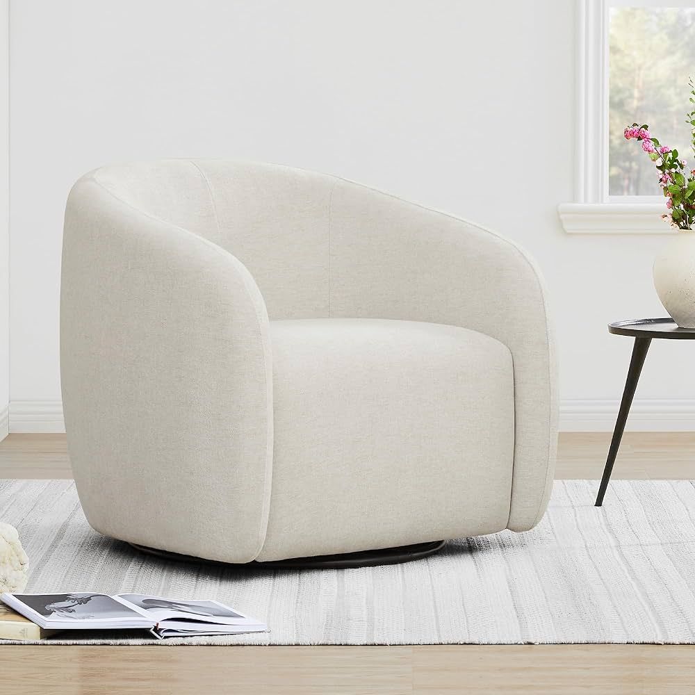 Watson & Whitely Swivel Accent Chairs for Living Room, Modern Upholstered Arm Chair for Bedroom, ... | Amazon (US)