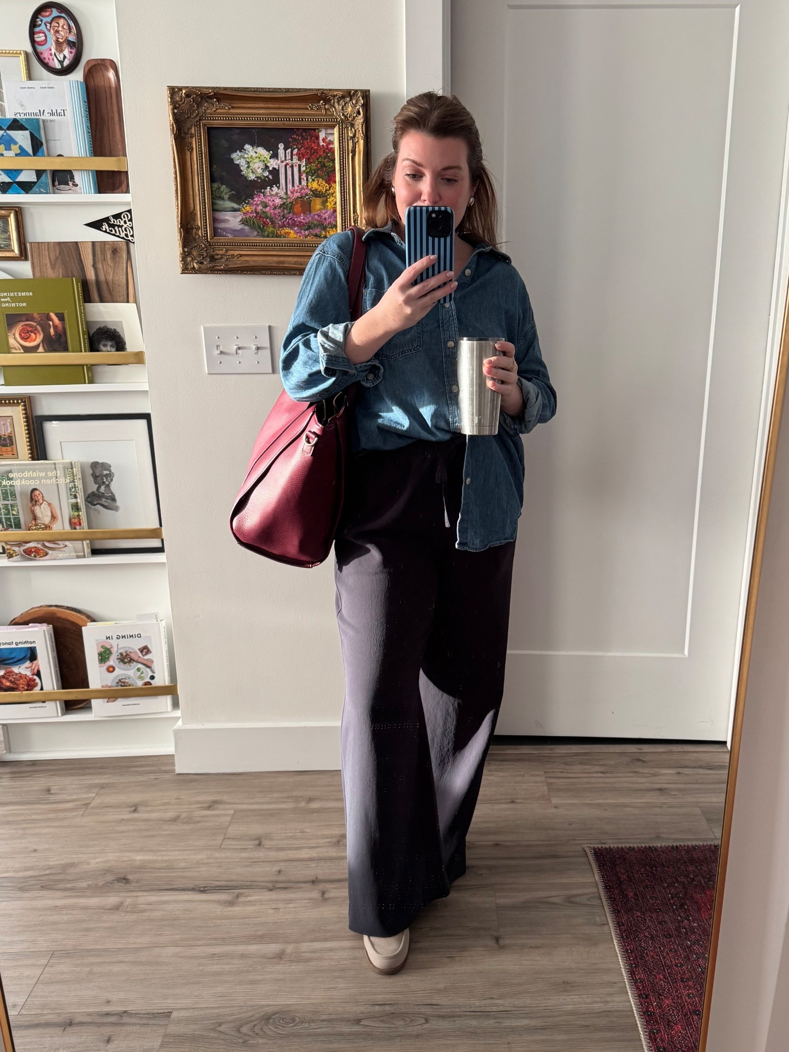 Casual corporate outfit that still feels polished.
The Aritzia Lodge Pants are one of those pieces that instantly elevate a simple look — tailored, comfortable, and perfect for long days that need flexibility.

I paired them with a relaxed denim shirt for that effortless “I didn’t try too hard but still look put together” vibe. Easy for office days, casual meetings, or running errands without feeling sloppy.

Everything is linked in LTK 🤍 Save this if you love comfortable workwear that still looks intentional.

#LTKfashion #corporategirlie #workwearstyle #casualcorporate #aritzia #everydayoutfit #30somethingstyle #outfitinspo